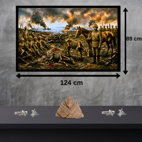 ATATÜRK TABLO ÇANAKKALE 1915 – 3D CAM BASKI TABLO